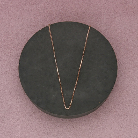 sterling silver gold plate 1mm box chain necklace size 18in