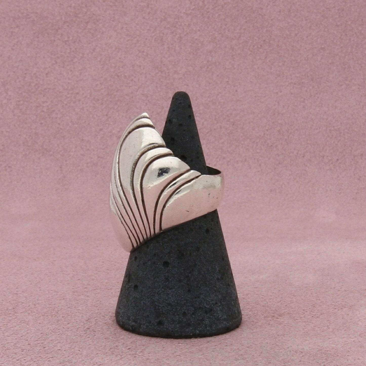 kabana sterling silver vintage elongated wavy dome ring size 6