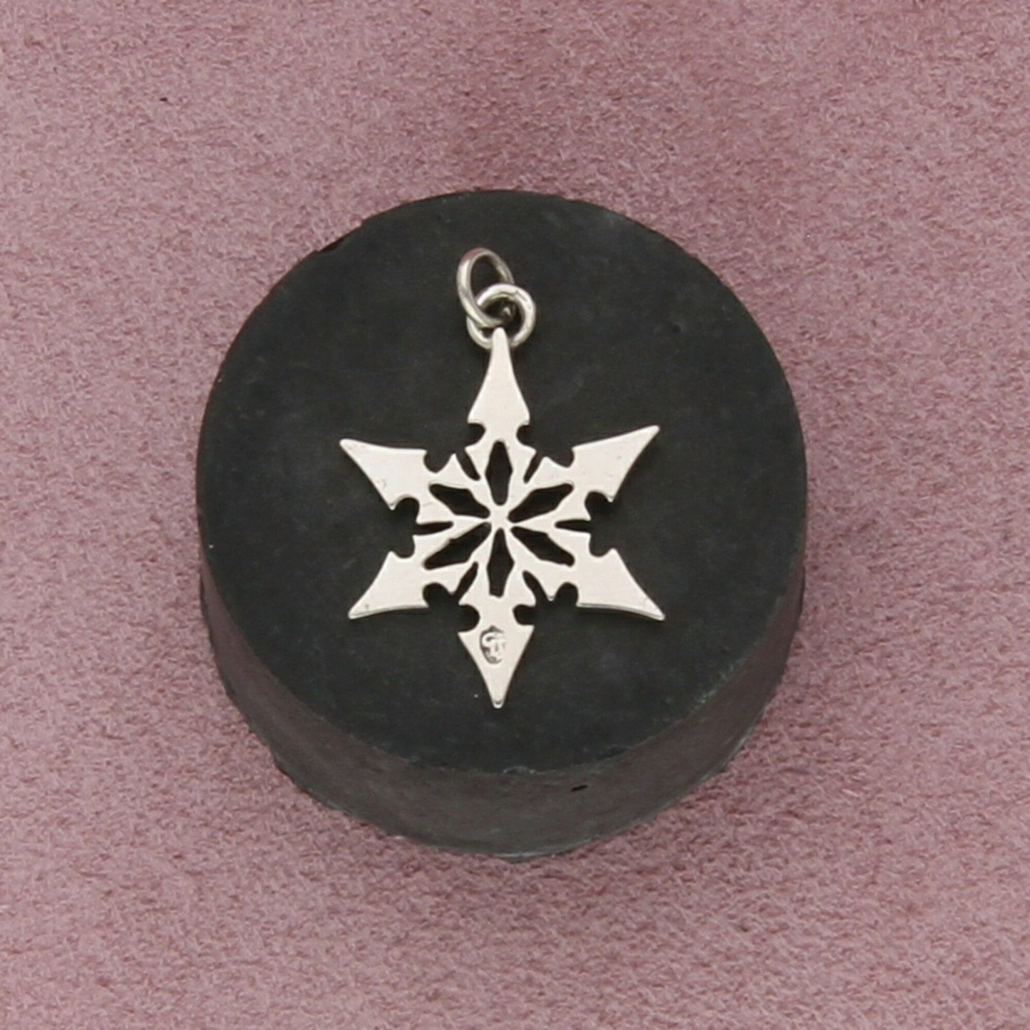 sterling silver vintage winter snowflake charm pendant