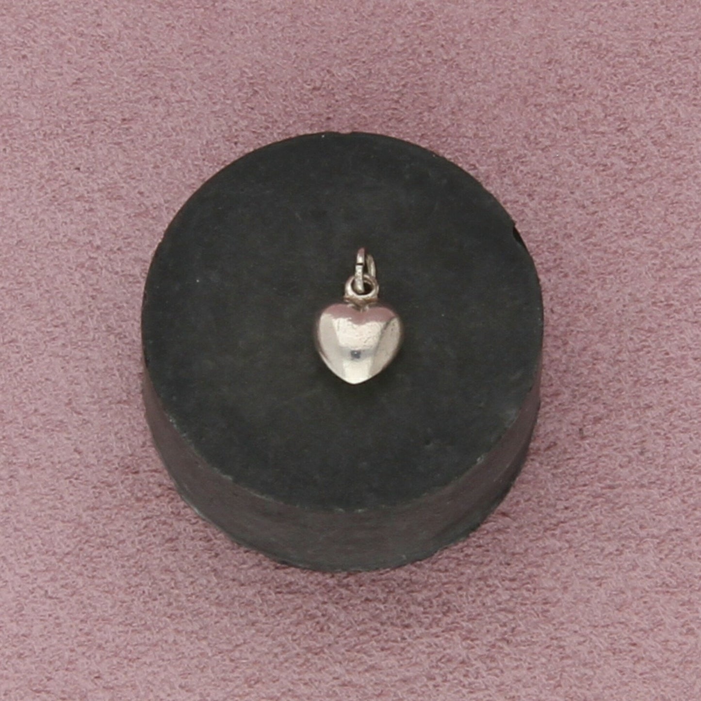 sterling silver vintage dainty tiny puffy heart charm pendant