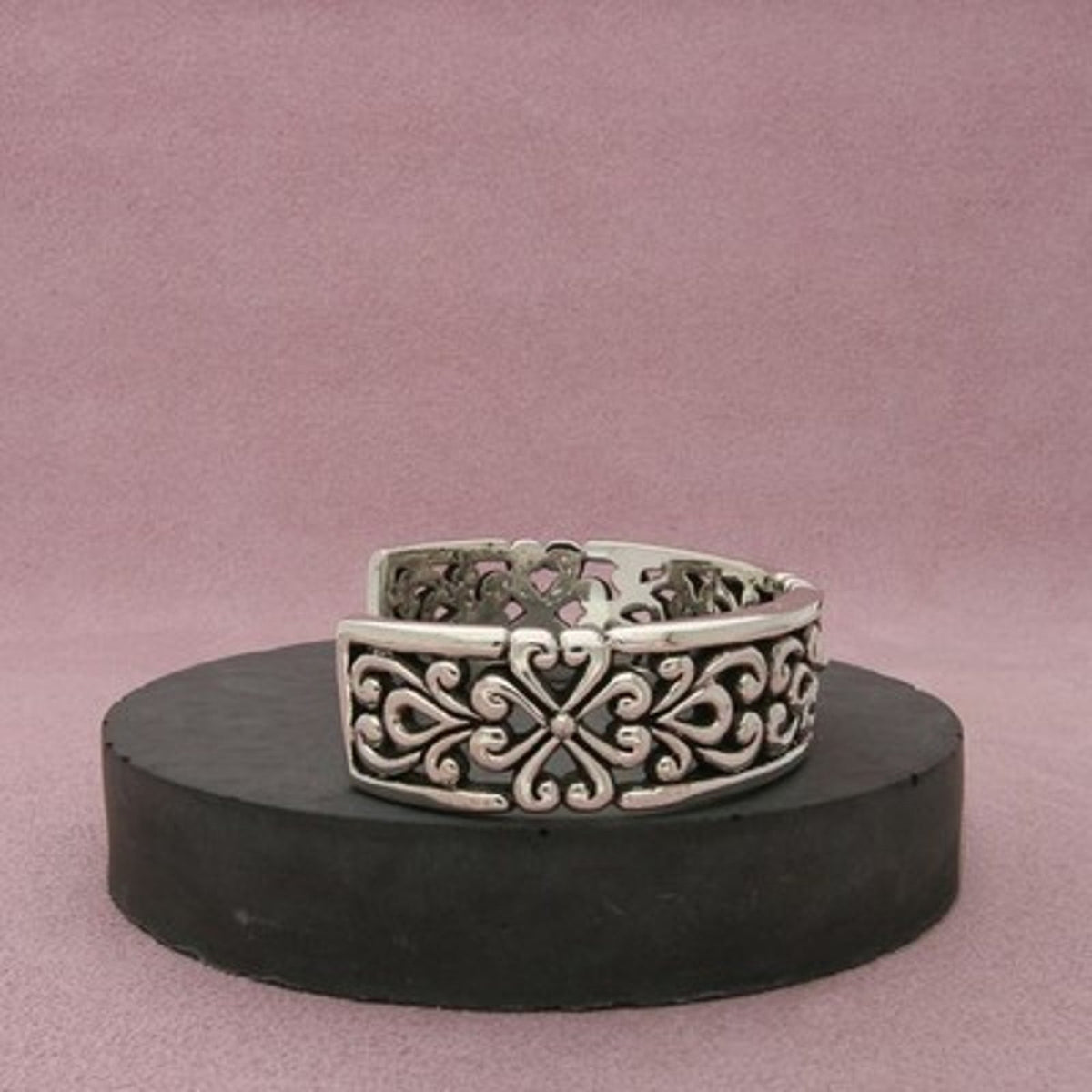 Barse Sterling Silver Southwestern Openwork Scroll Cuff Bracelet Size 6.25in