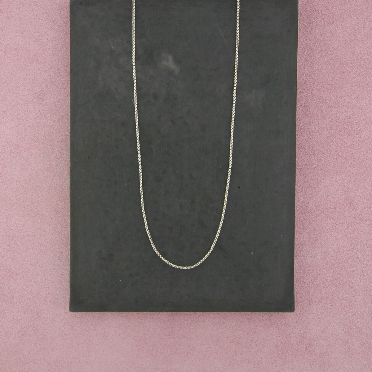 sterling silver italy 1.5mm box chain necklace size 16in