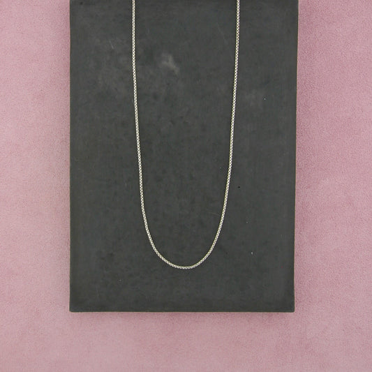sterling silver italy 1.5mm box chain necklace size 16in