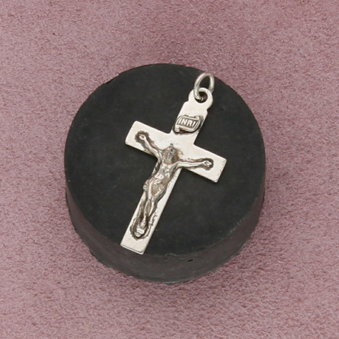 sterling silver vintage crucifix cross pendant