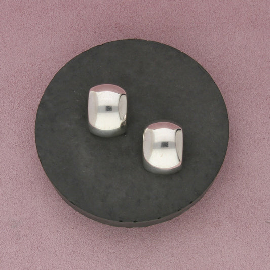 sterling silver vintage curved clip-on earrings