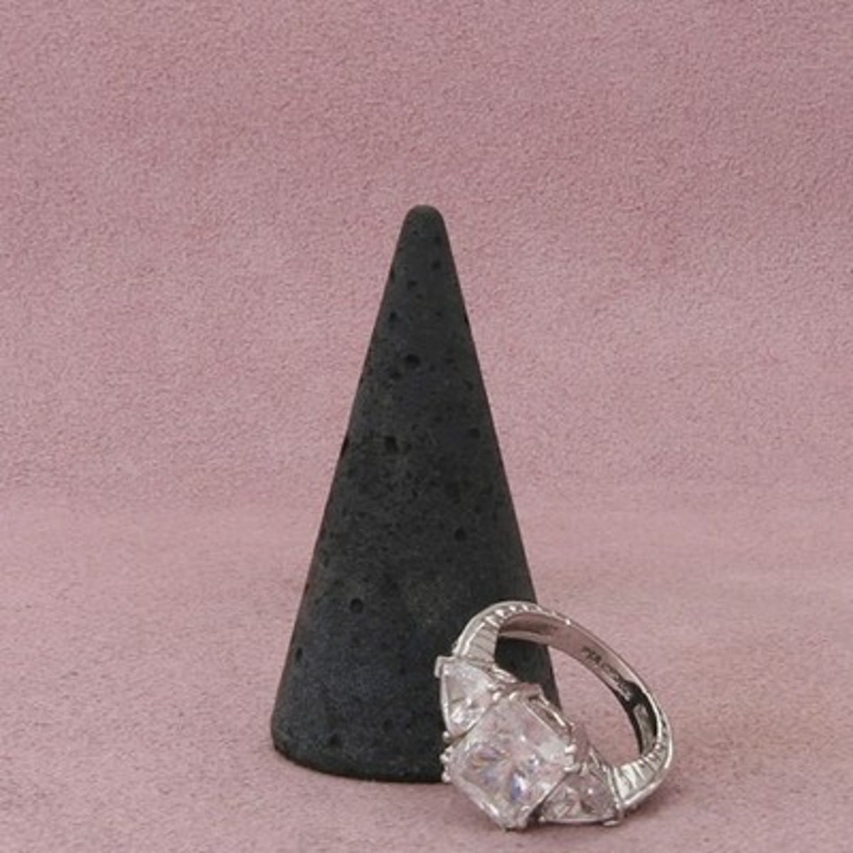 Sterling Silver Cushion-Cut Cz Engagement Ring Size 6
