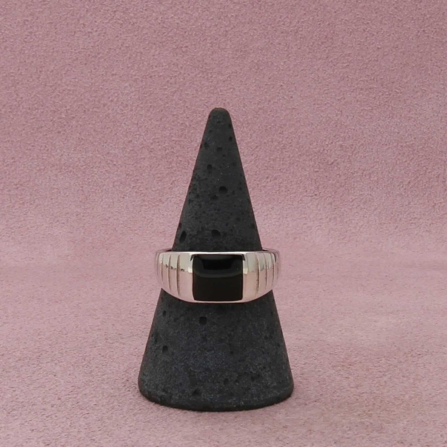 sterling silver black onyx signet ring size 8