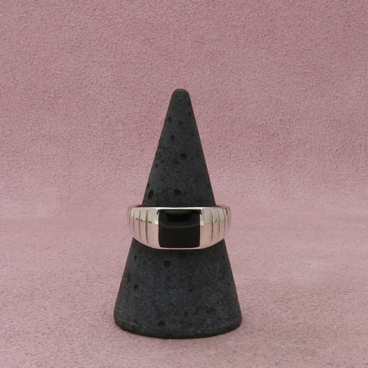 sterling silver black onyx signet ring size 8