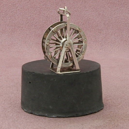 800 silver vintage 3d ferris wheel (moves) charm pendant