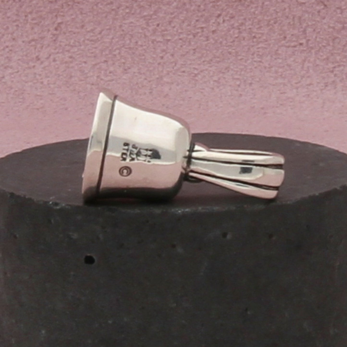 james avery sterling silver retired hand bell (rings) pendant