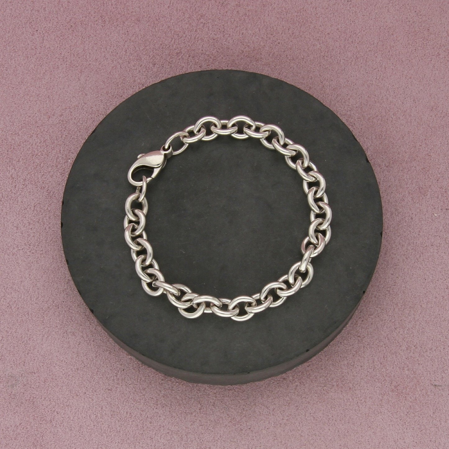 sterling silver 8mm cable chain bracelet size 7in