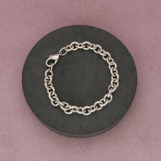 sterling silver 8mm cable chain bracelet size 7in