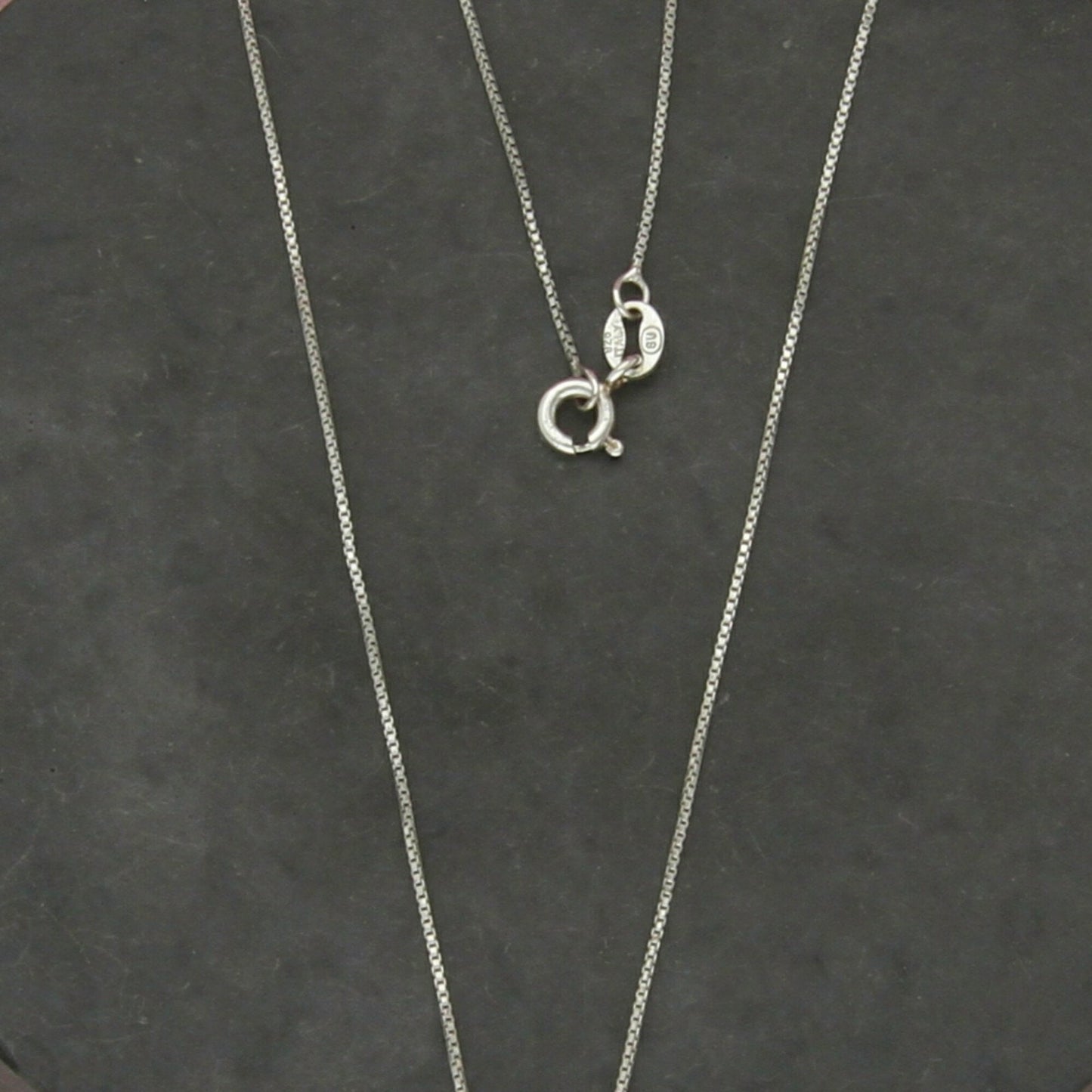 sterling silver italy 1mm box chain necklace size 16in