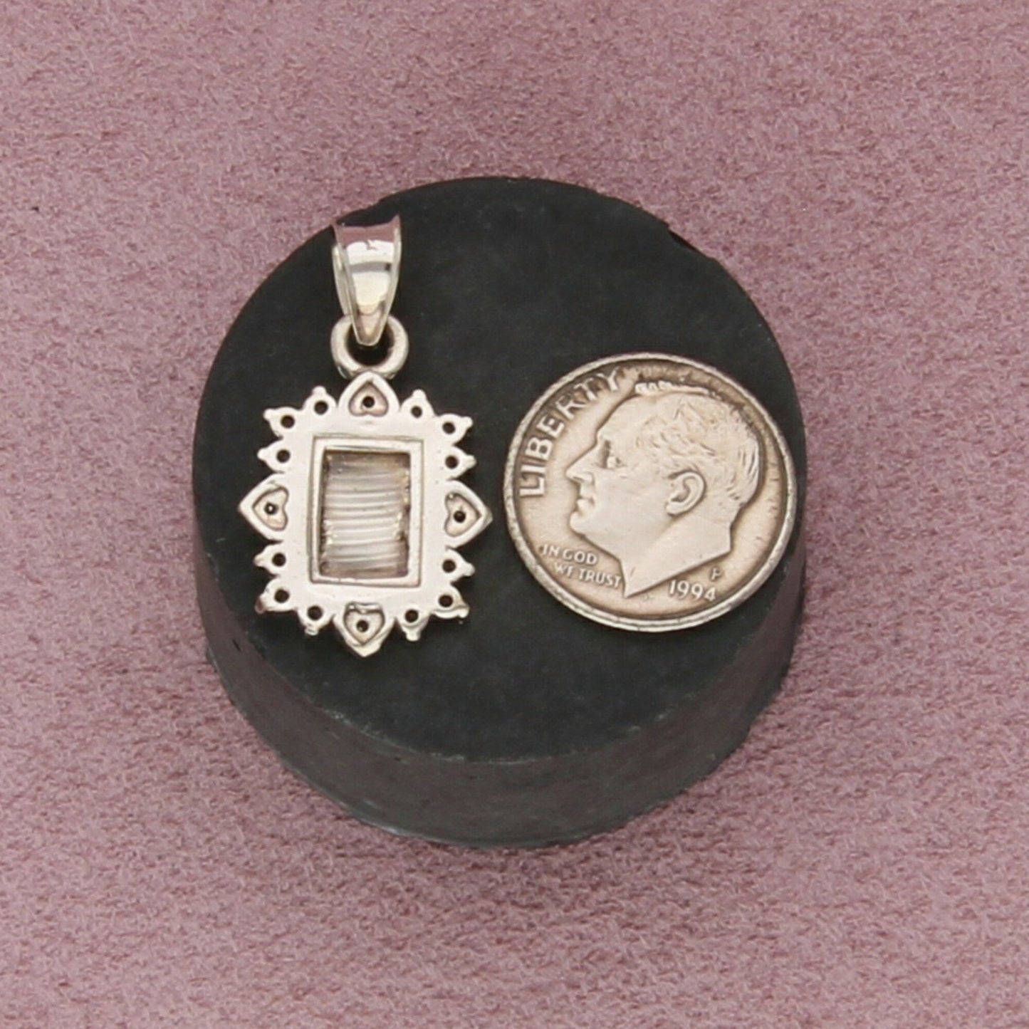 sterling silver gold accent vintage virgin mary pendant