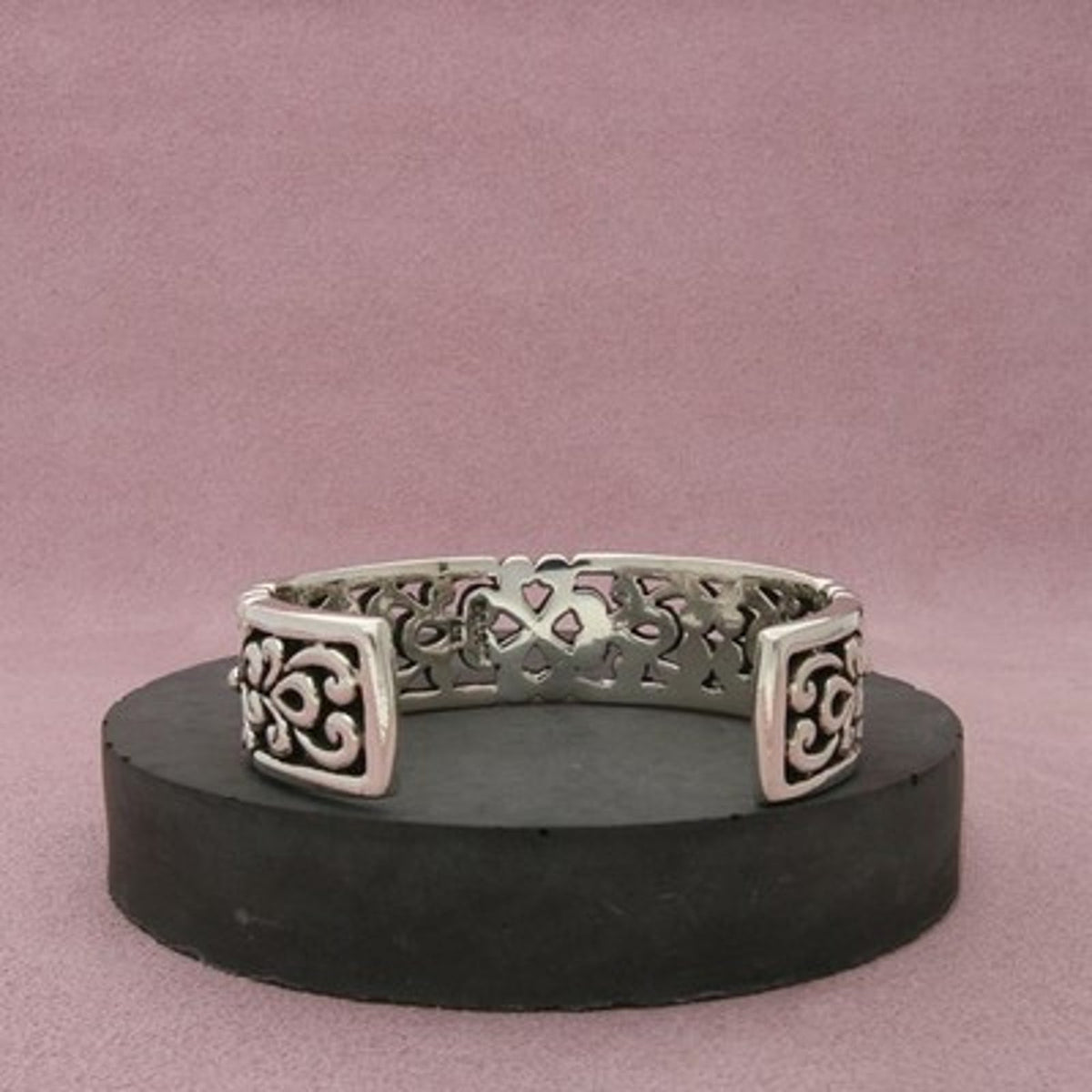 Barse Sterling Silver Southwestern Openwork Scroll Cuff Bracelet Size 6.25in