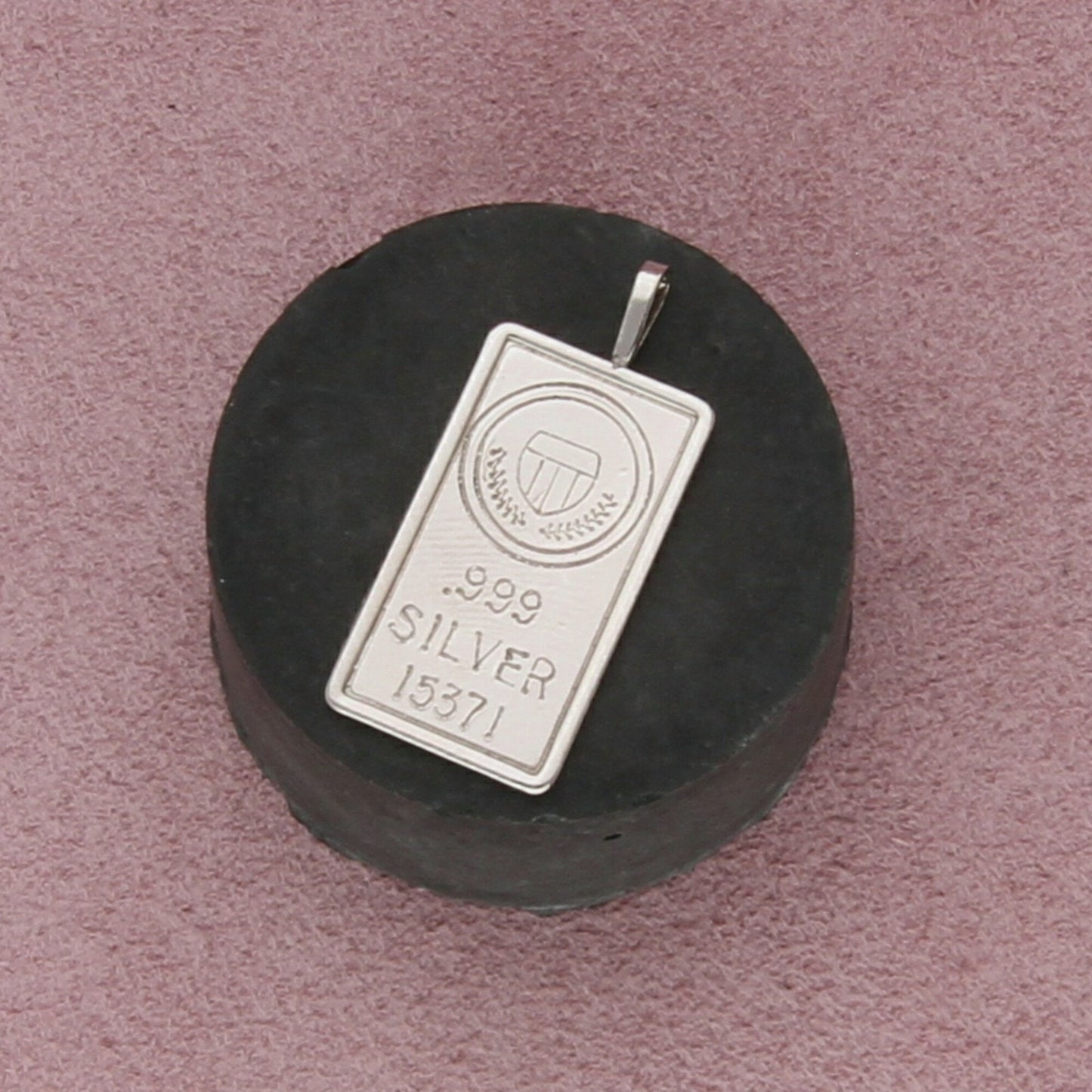 999 fine silver vintage ingot bar pendant