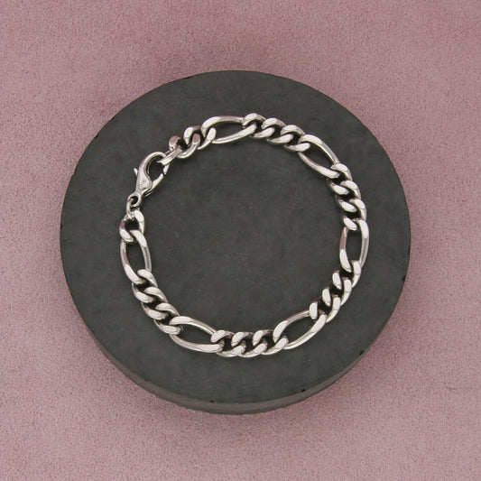 james avery sterling silver mens figaro chain bracelet size 8in