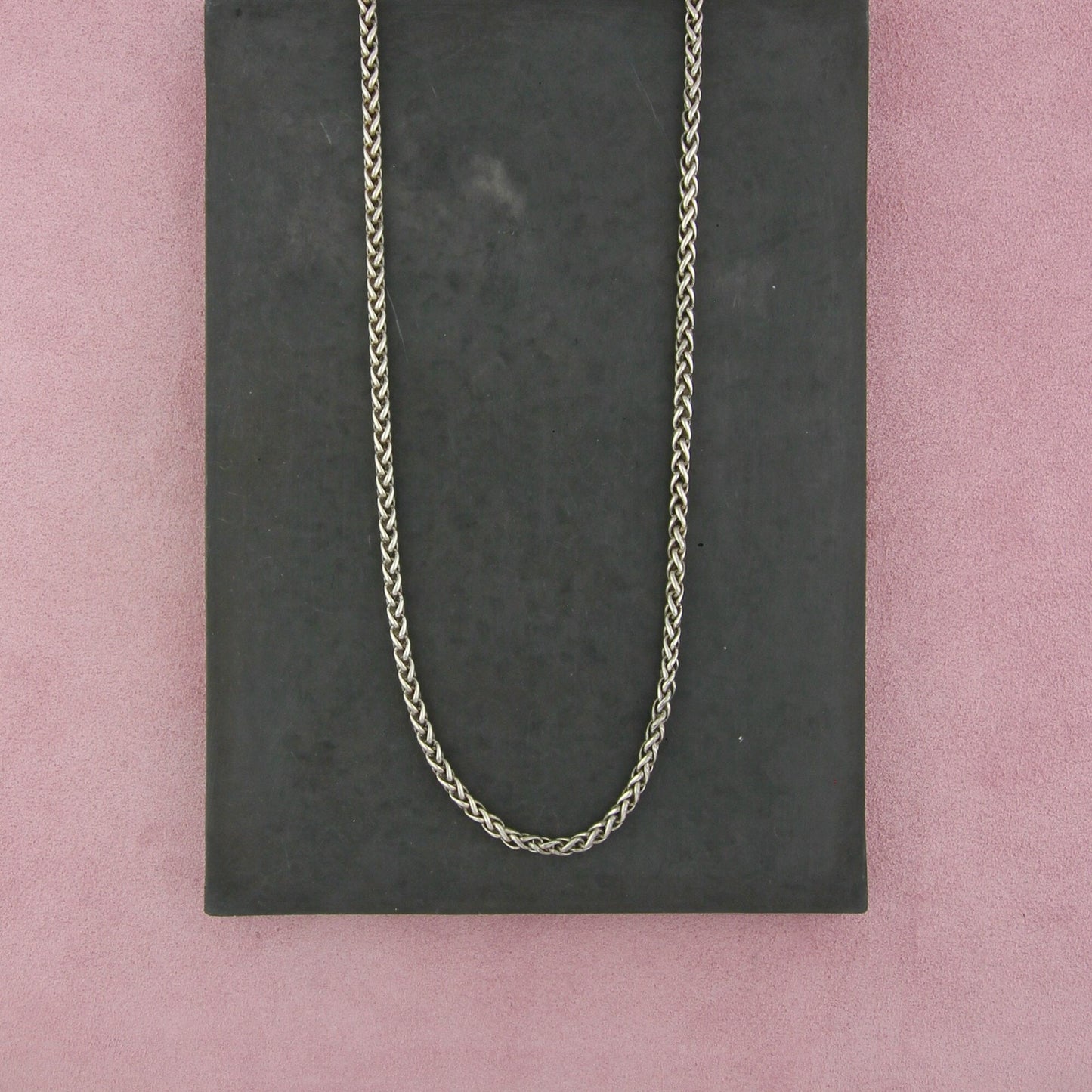 sterling silver 4mm spiga chain necklace size 22in
