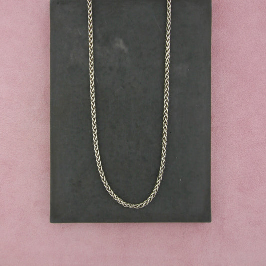 sterling silver 4mm spiga chain necklace size 22in