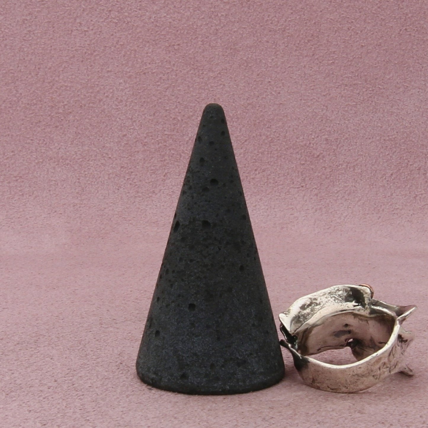 sterling silver & 14k gold vintage artisan made pearl ring size 6