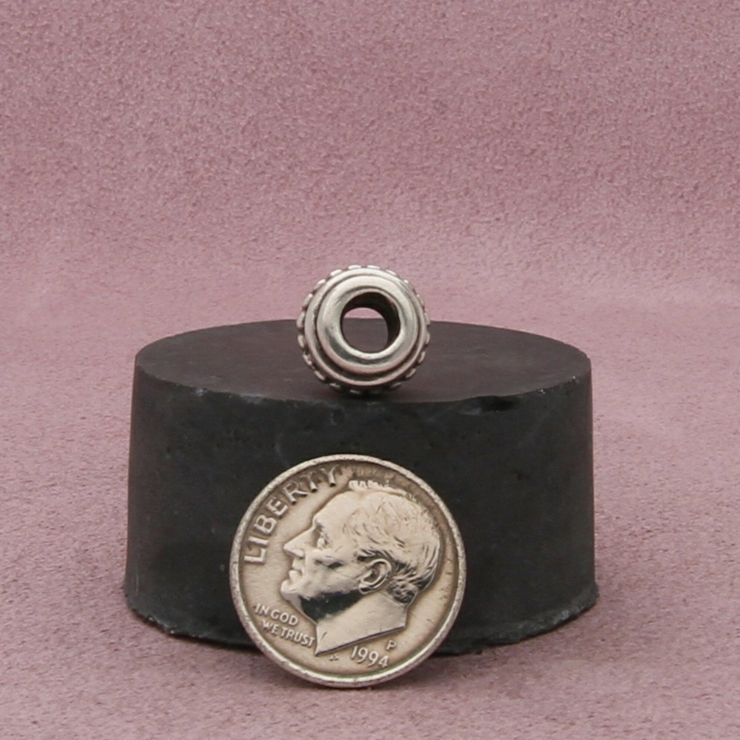 pandora sterling silver hopi dots & lines bead charm pendant