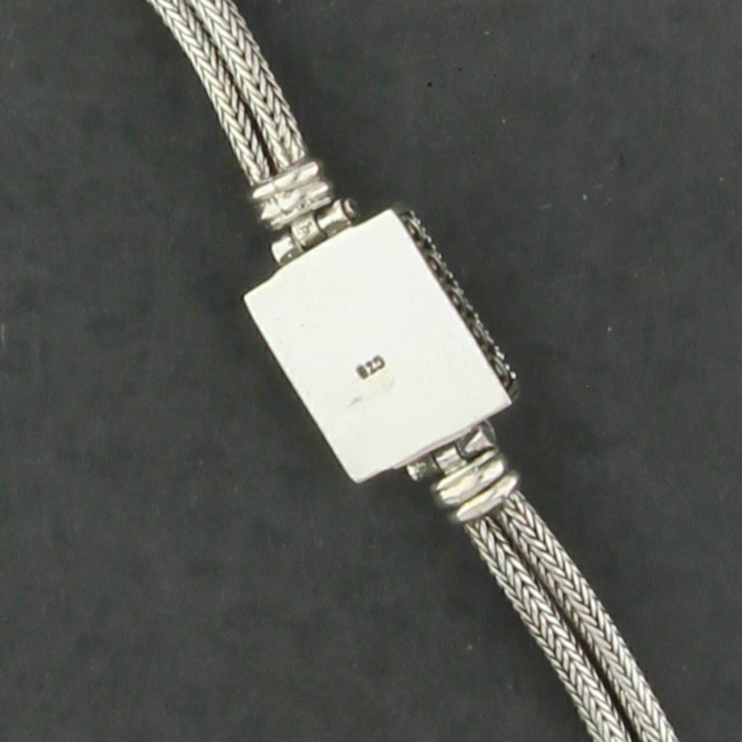 sterling silver vintage bali pearl wheat chain bracelet size 6.5in