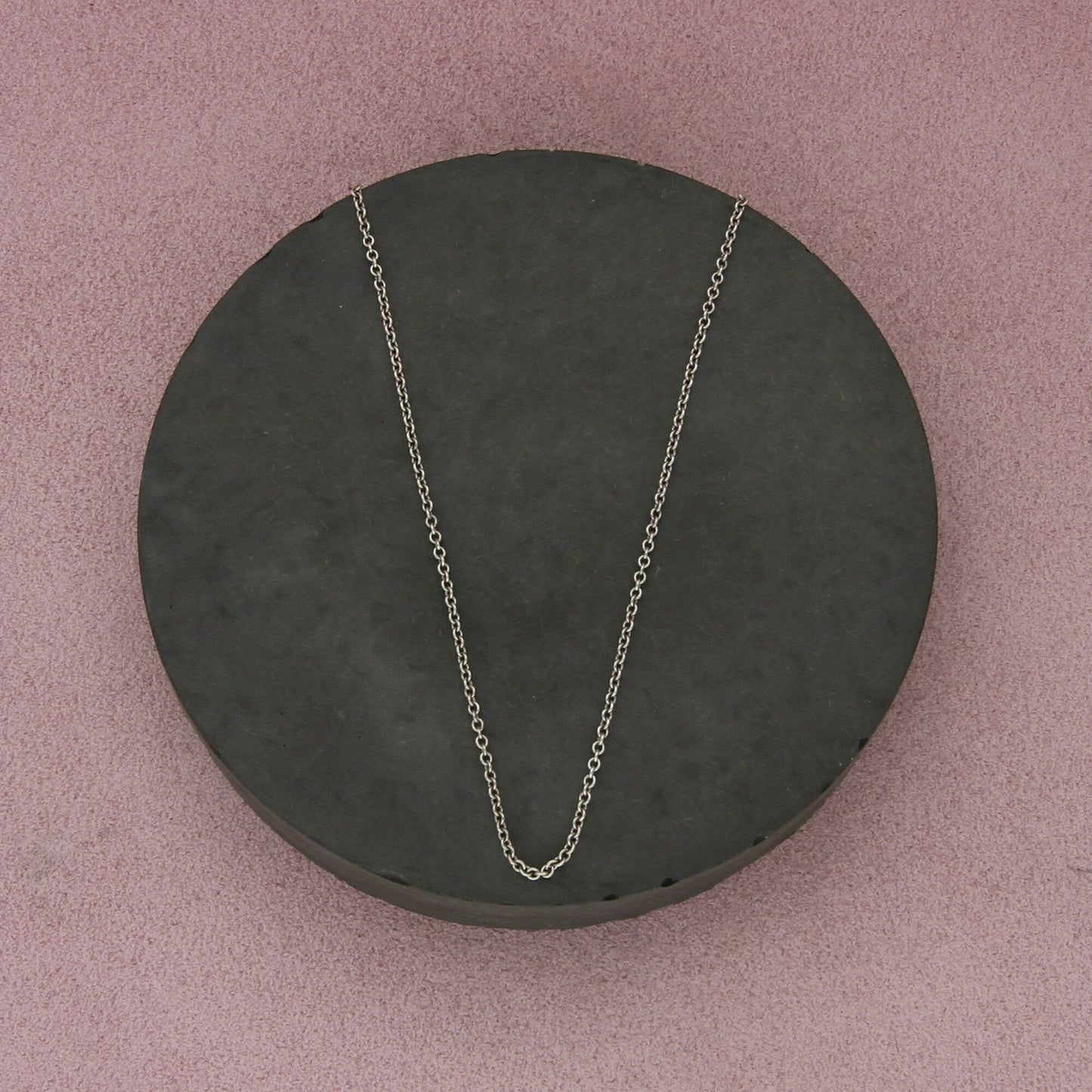 sterling silver 1mm cable chain necklace size 18in