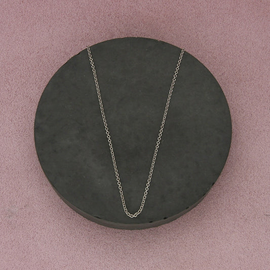 sterling silver 1mm cable chain necklace size 18in