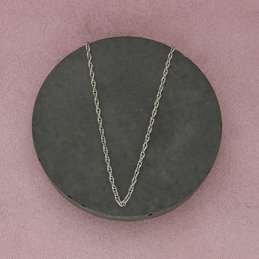 sterling silver vintage 2mm rope chain necklace size 20.5in