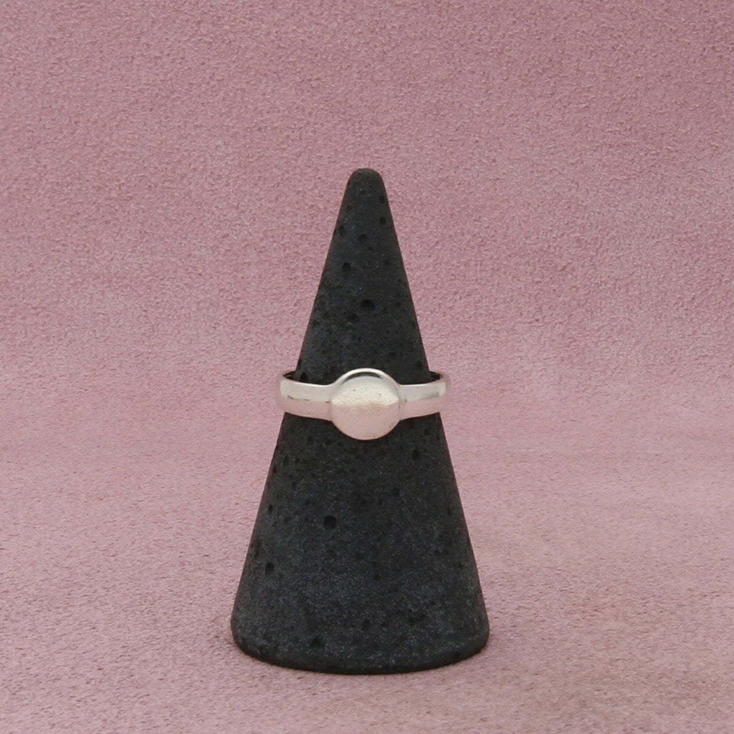 sterling silver round signet toe ring size 5.25
