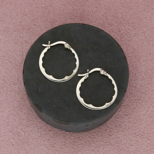 sterling silver 20mm snap-post hoop earrings