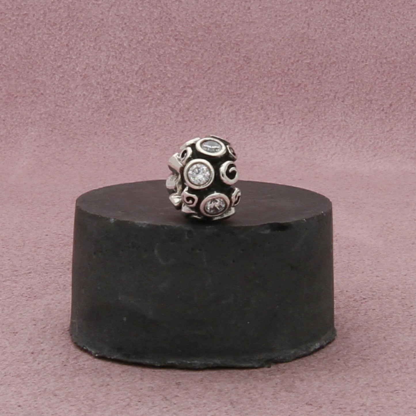 pandora sterling silver cz primrose path bead charm pendant