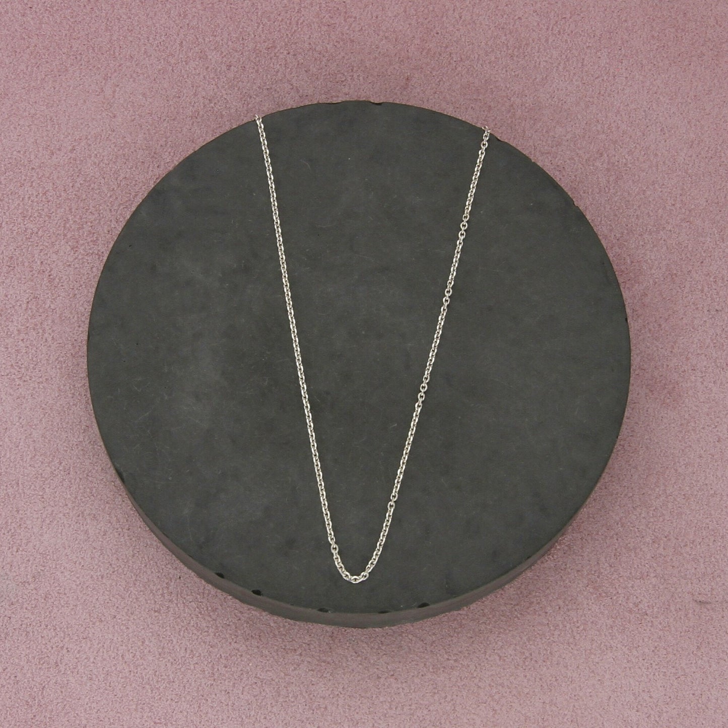 sterling silver italy 1mm cable chain necklace size 18in