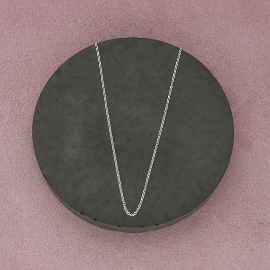 sterling silver italy 1mm cable chain necklace size 18in