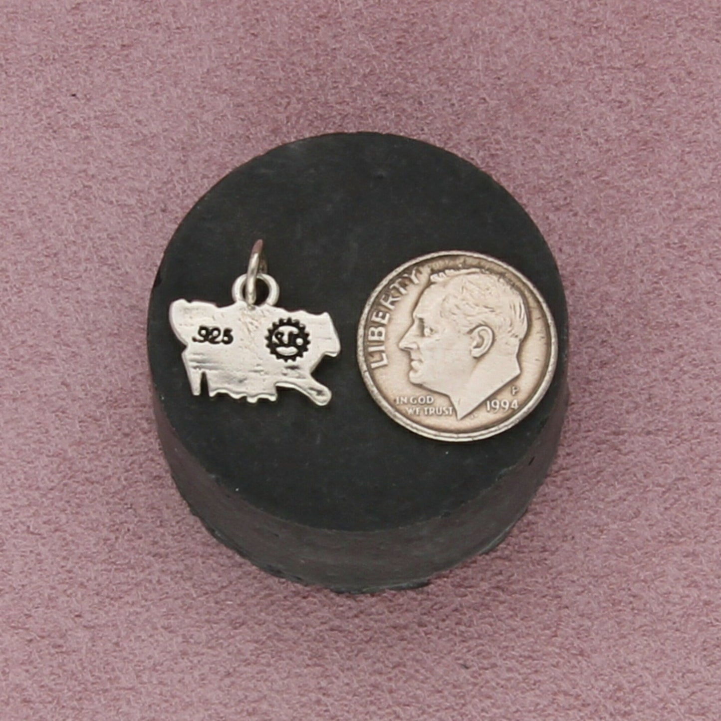 sterling silver love to run charm pendant