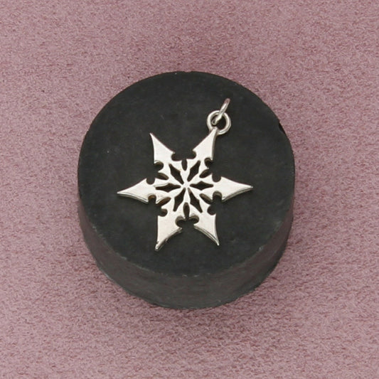 sterling silver vintage christmas snowflake charm pendant