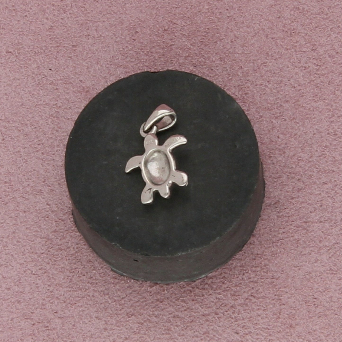 sterling silver fire opal sea turtle pendant