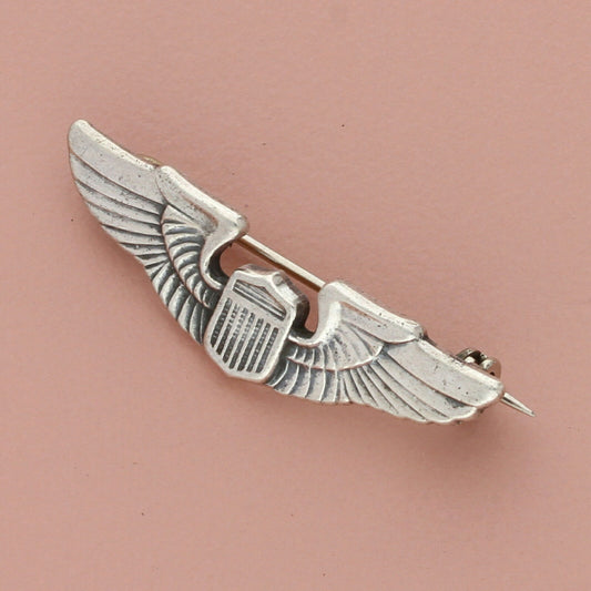 sterling silver vintage wwii us army air corps wings pin brooch