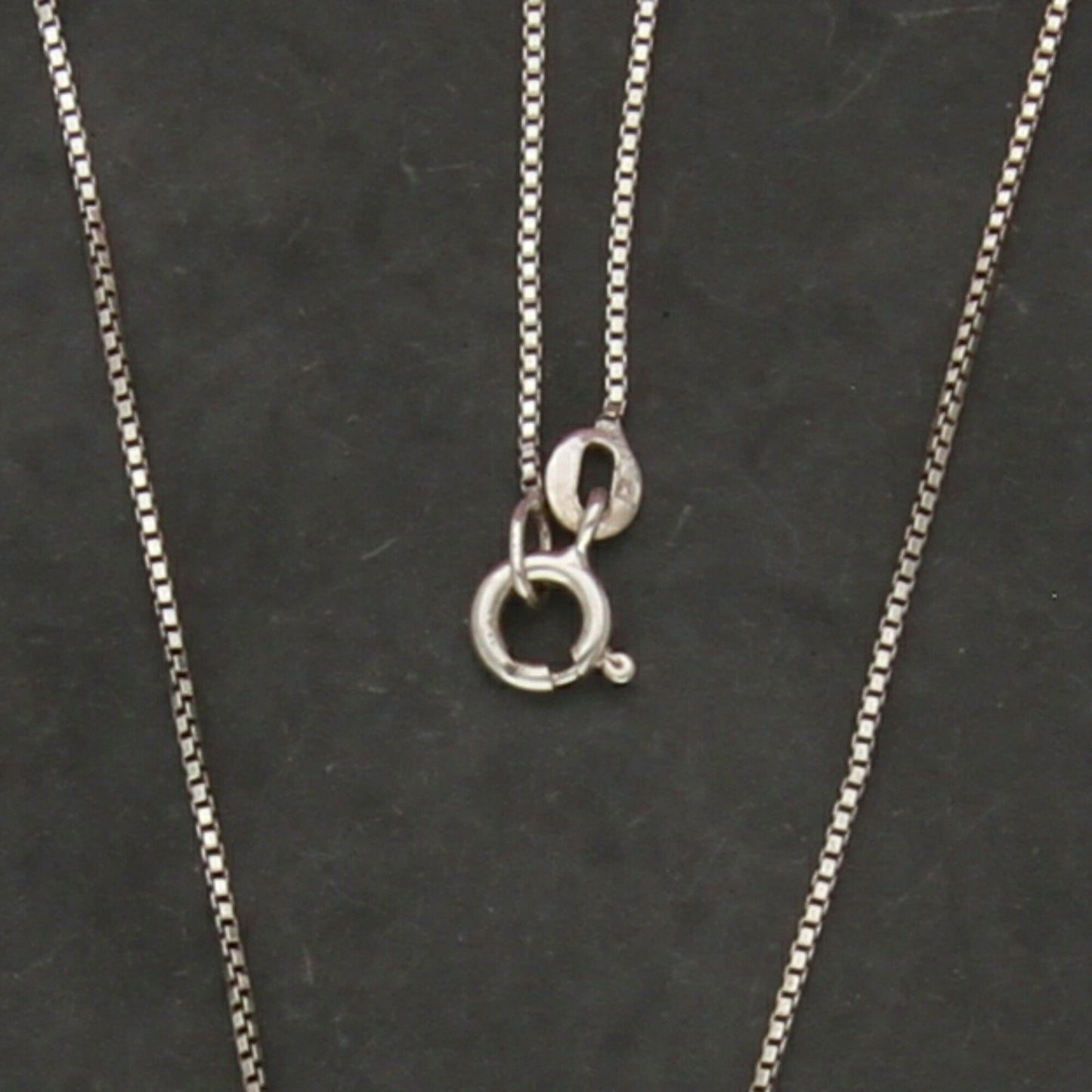 sterling silver italy 1mm box chain necklace size 19in