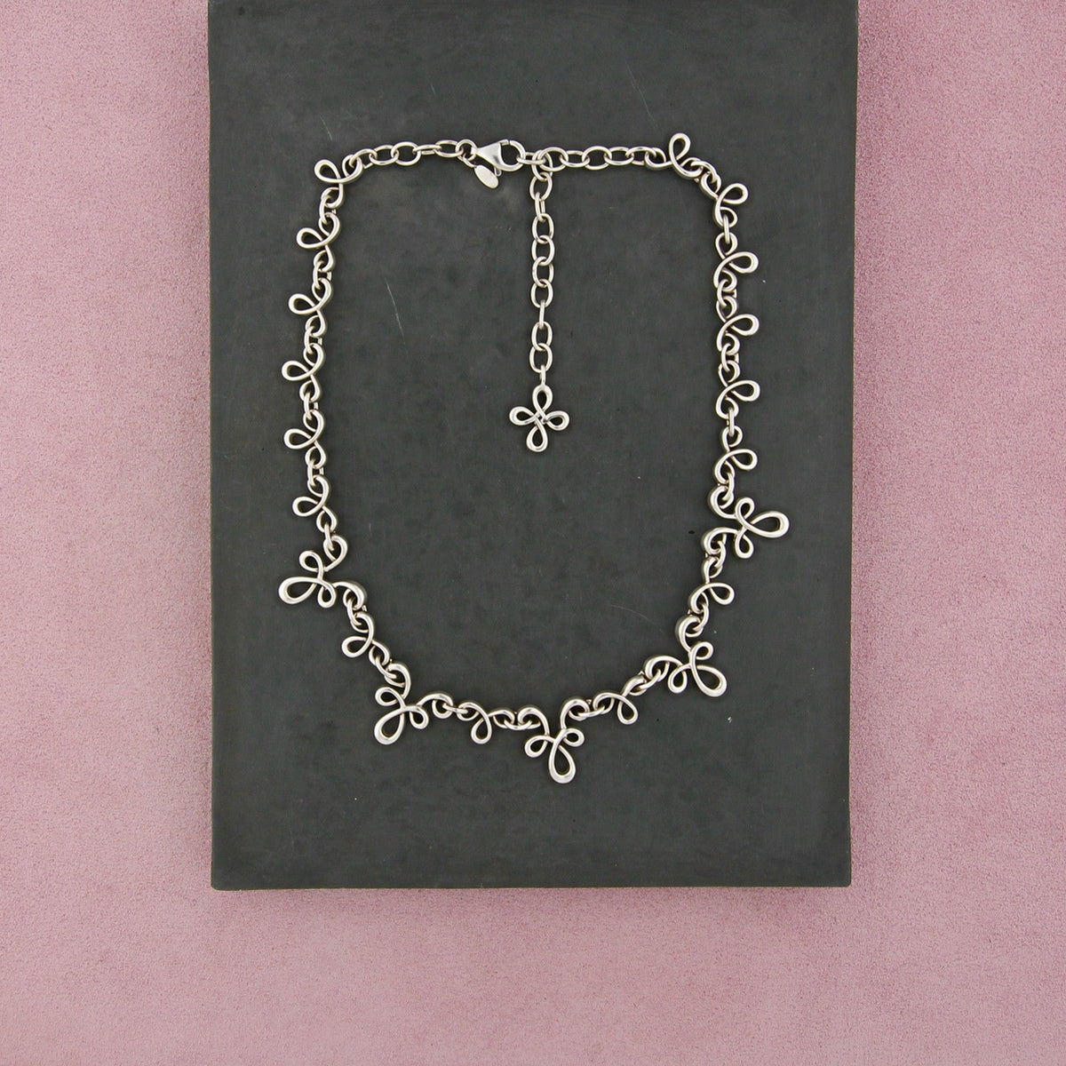 Barse Sterling Silver Southwestern Open Scroll Link Necklace Size 16-18in