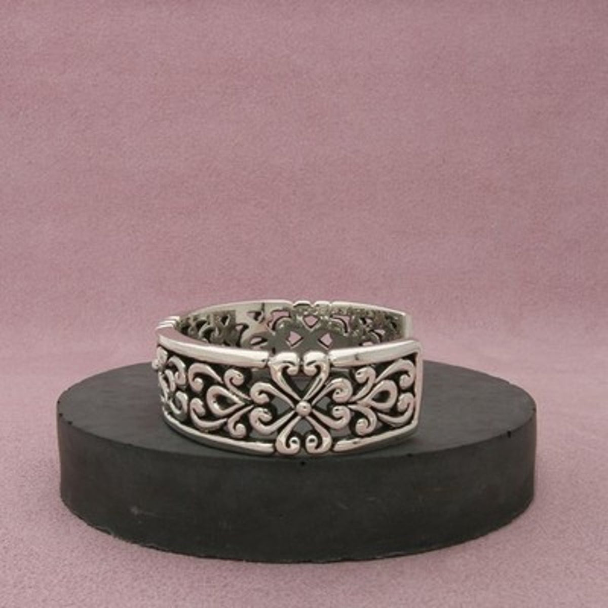 Barse Sterling Silver Southwestern Openwork Scroll Cuff Bracelet Size 6.25in