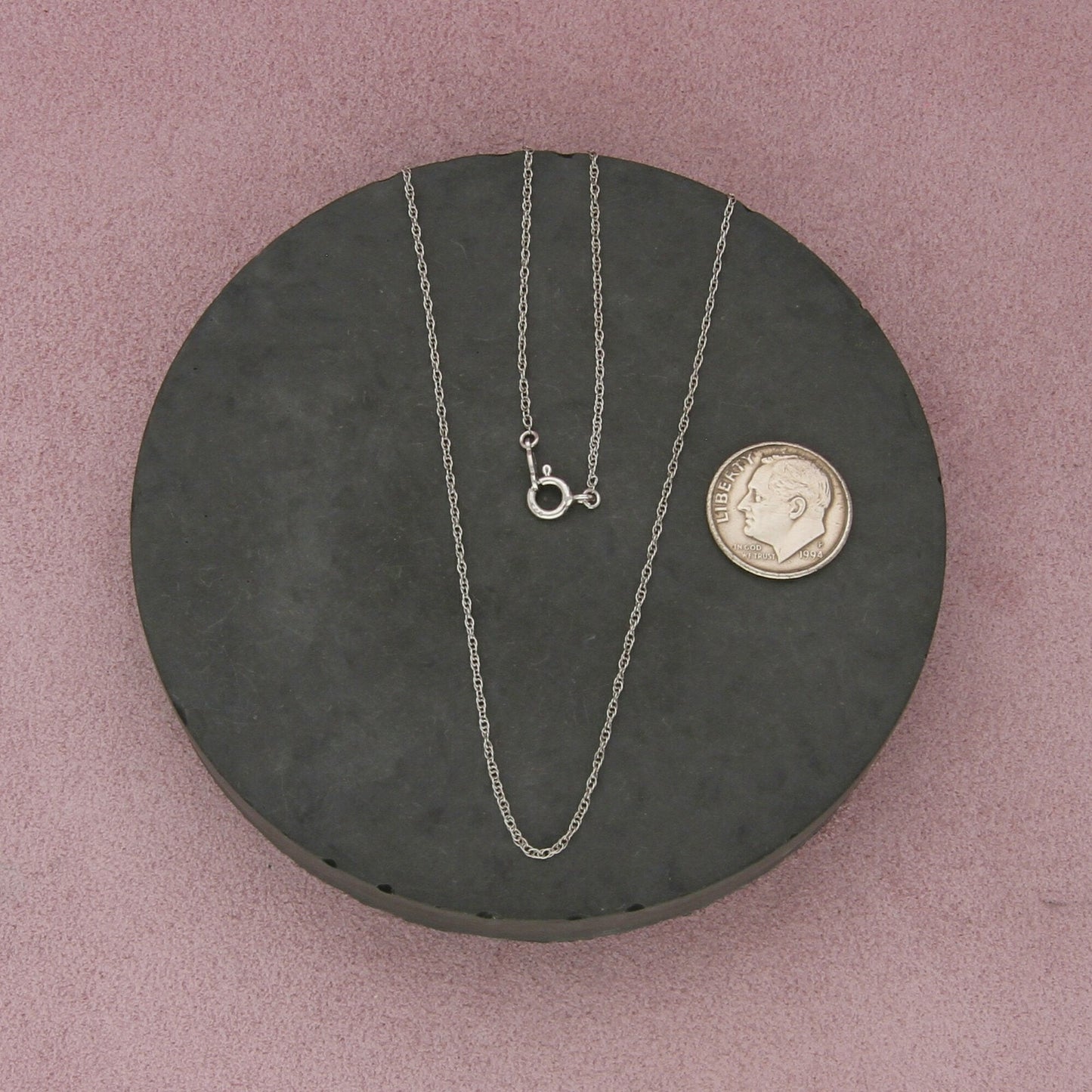 sterling silver 1mm prince of wales chain necklace size 18.75in