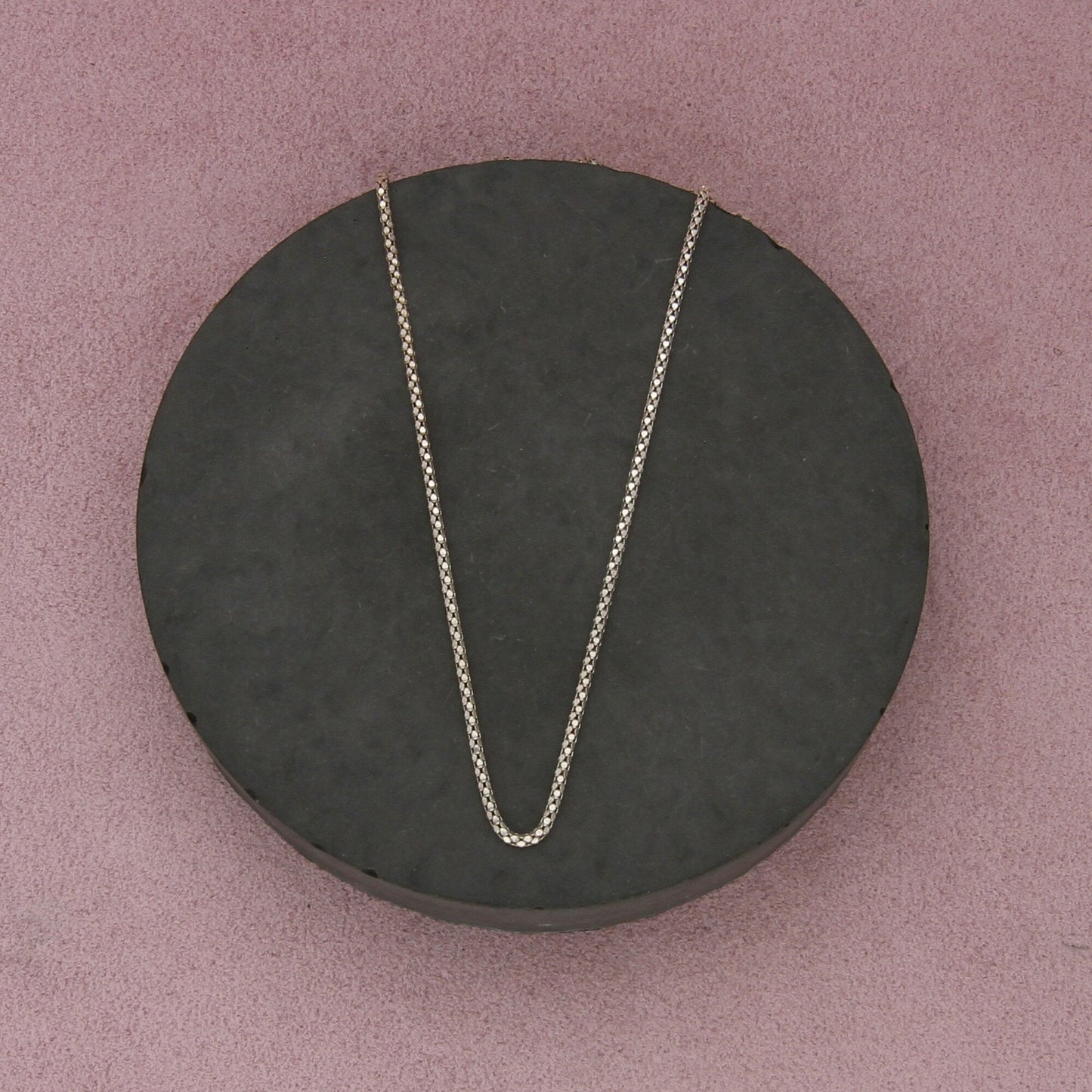 sterling silver italy 2mm glitter snake chain necklace size 20.25in
