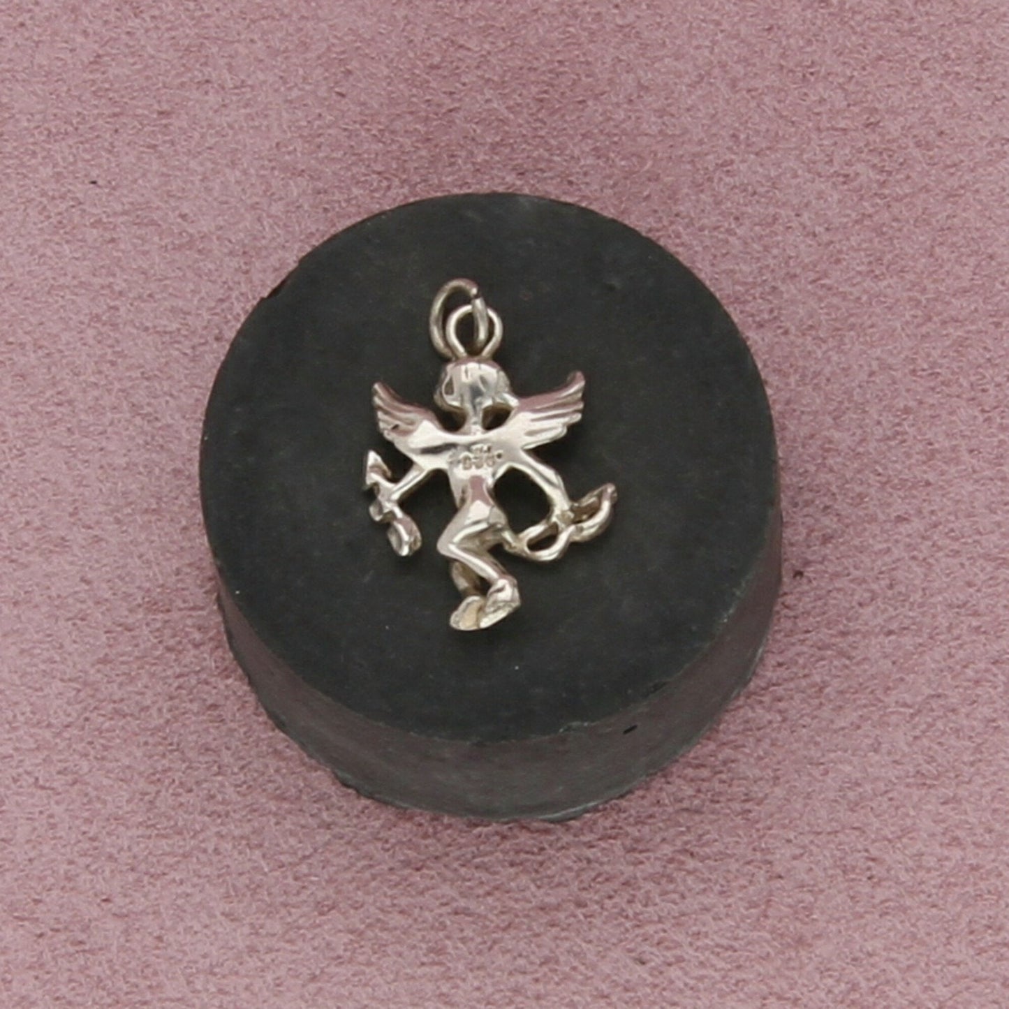 sterling silver vintage cupid cherub angel charm pendant