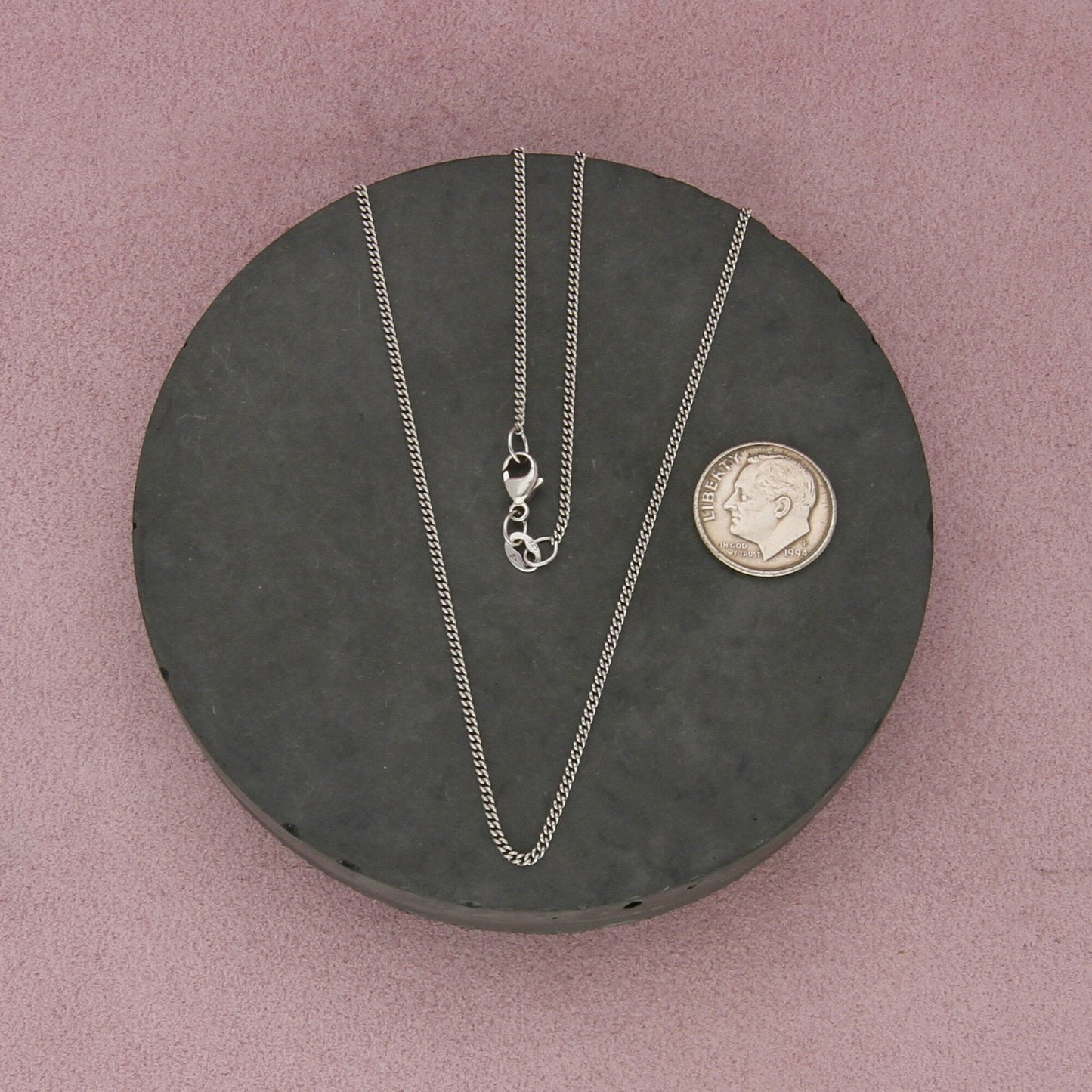 james avery sterling silver fine curb chain necklace size 18in