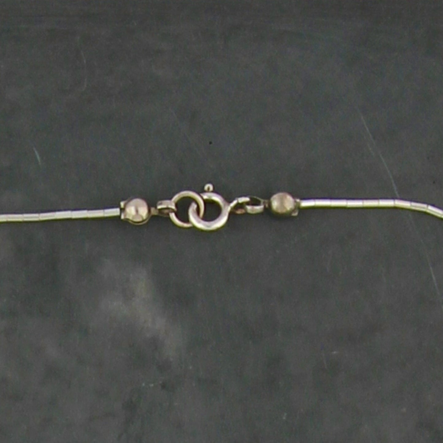 sterling silver black cats eye bead station necklace size 16in