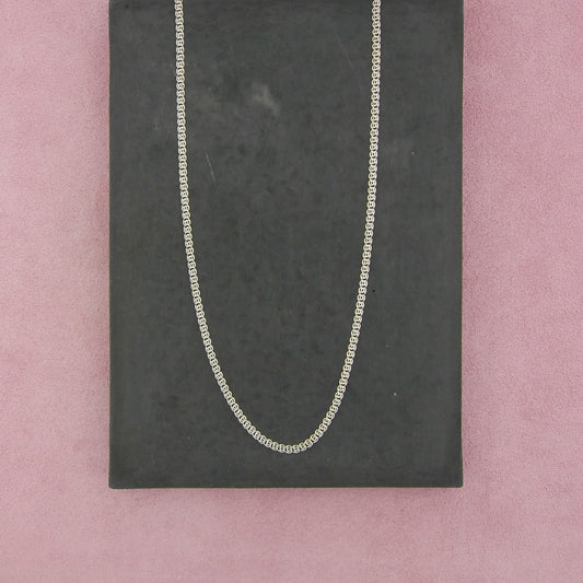 sterling silver vintage 3mm double scroll link chain necklace size 23.5in