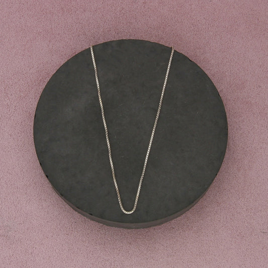 sterling silver italy 1mm box chain necklace size 16in