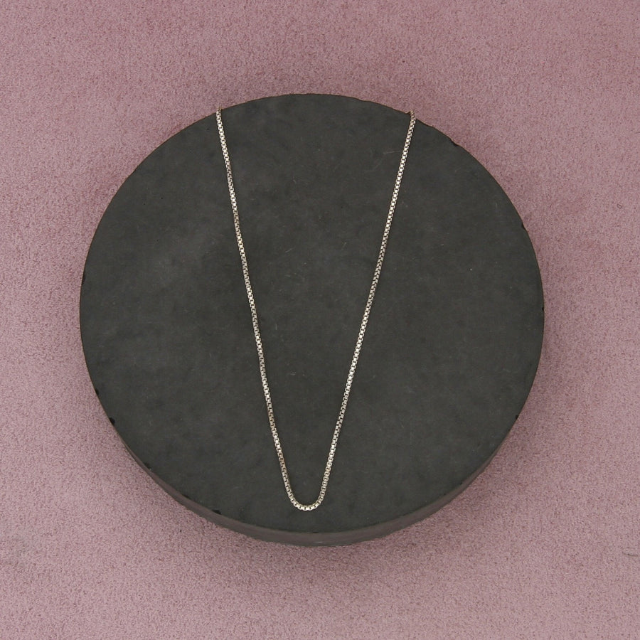 sterling silver italy 1mm box chain necklace size 16in