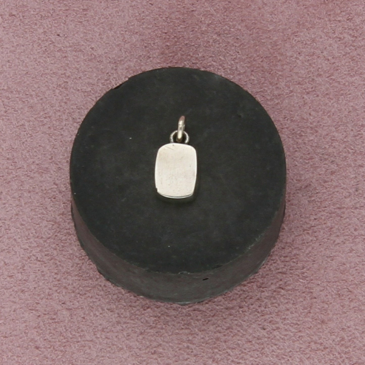sterling silver vintage abstract pebble charm pendant